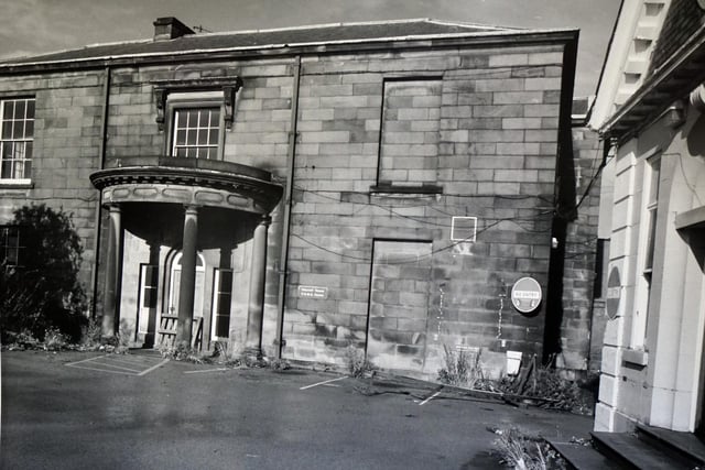 Chesterfield Royal Hospital's Hollywell house in 1987. The buildings were vacated when the new Royal Hospital at Hady opened in 1984