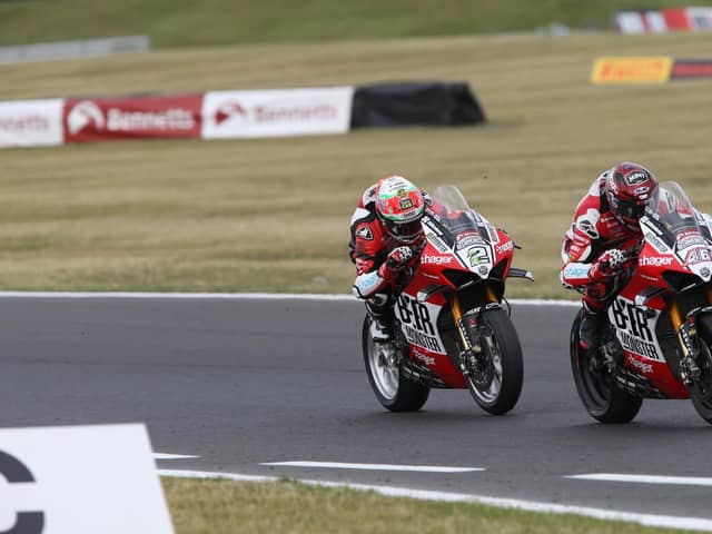 BeerMonster Ducati riders Tommy Bridewell (46) and Glenn Irwin (2) are first and second in the British Superbike Championship respectively. Picture: David Yeomans