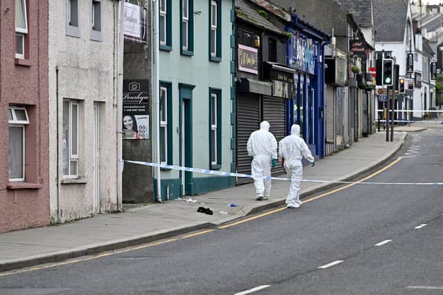 The centre of Comber in Co Down which was closed after stabbing ...