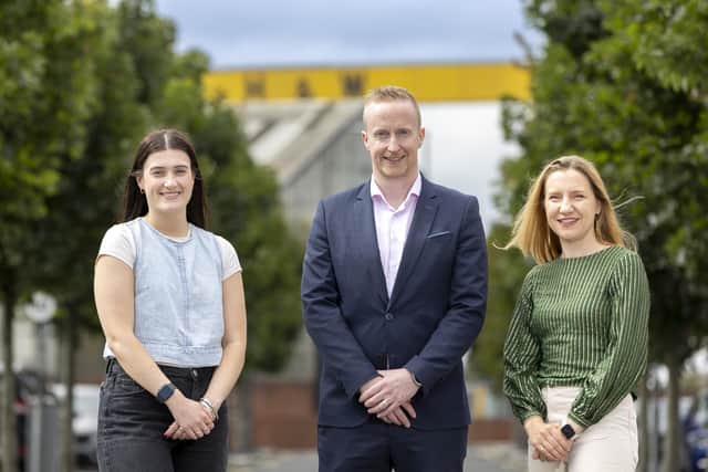 Mia Dixon, entrepreneurship programme manager, Catalyst), Niall Devlin, head of Business Banking NI, Bank of Ireland and Fiona Bennington, director of Entrepreneurship and Scaling, Catalyst