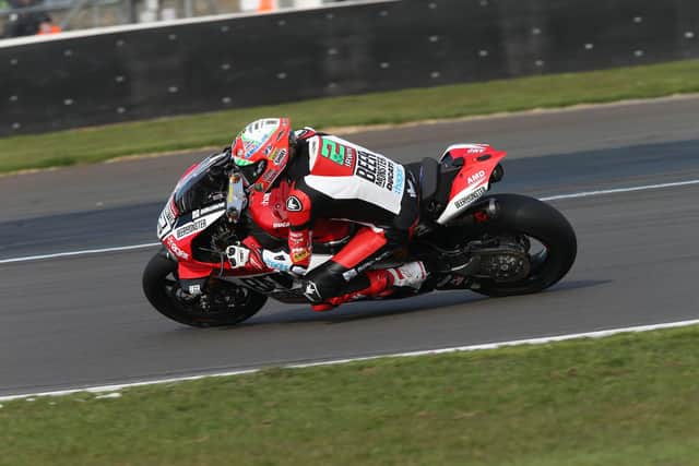 Glenn Irwin finished fifth in the opening British Superbike race at Silverstone on the BeerMonster Ducati. Picture: David Yeomans Photography