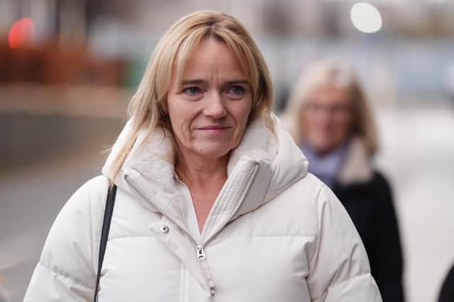 Sandie Peggie, a nurse at Queen Margaret Hospital in Dunfermline, arrives at an employment tribunal in Dundee, where she is taking Fife Hospital Board to tribunal regarding Dr Beth Upton, a trans doctor, being permitted to use a female changing room while transitioning. Picture: Andrew Milligan/PA Wire