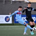 Scot Whiteside in action for Ballymena United against Institute in the recent play-off. PIC: INPHO/Presseye/Stephen Hamilton