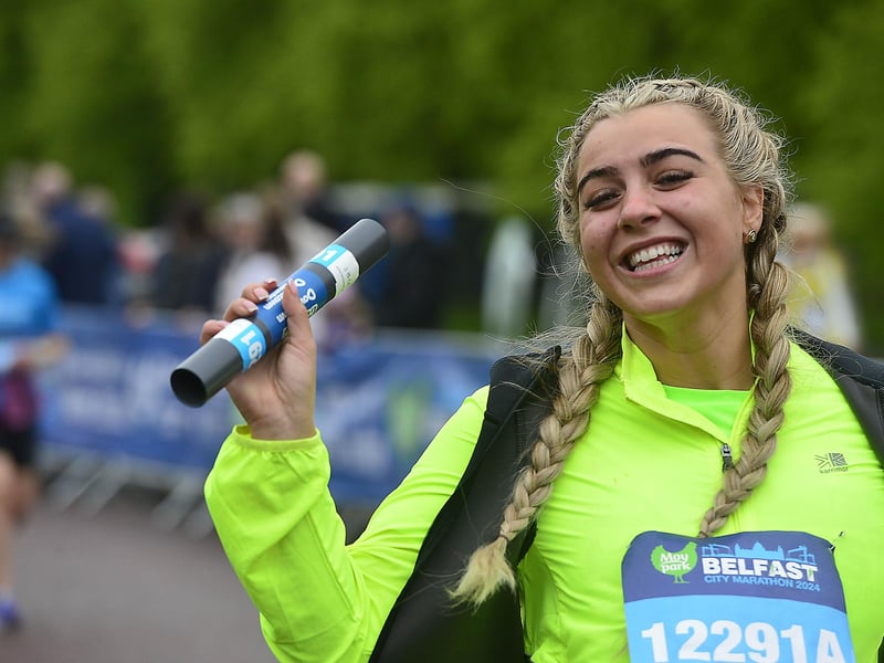 All smiles at the Belfast City Marathon