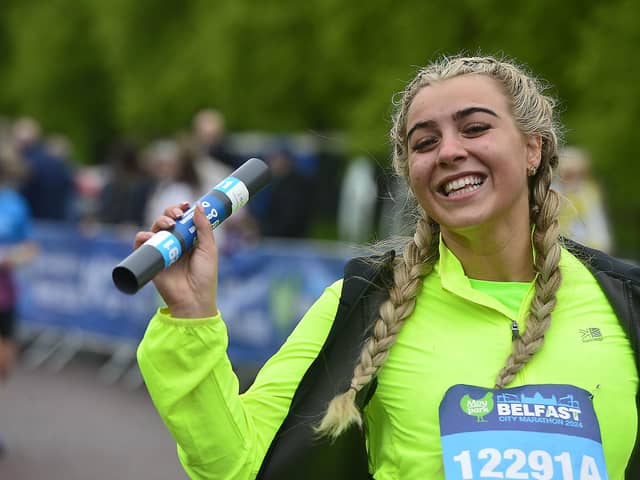 All smiles at the Belfast City Marathon