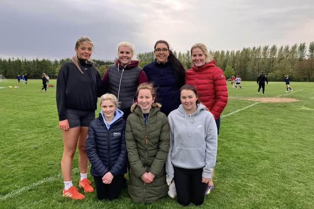 The Holestone YFC girls team 1 who were at the recent football heats
