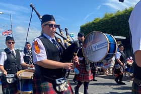 Participants in the Orange Order parade in Royal Hillsborough, Co Down, taking part in Twelfth of July celebrations across Northern Ireland. Picture date: Monday July 13, 2026.