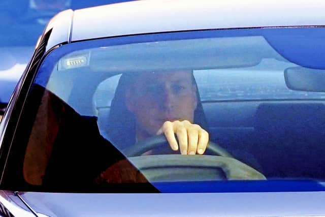 The Prince of Wales drives away from the London Clinic, in central London, where the Princess of Wales is recovering after undergoing successful abdominal surgery. She was admitted to The London Clinic on Tuesday for the planned procedure