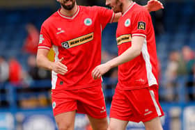 Cliftonville's Joe Gormley (left) and Kris Lowe. (Photo by Alan Weir/Pacemaker)