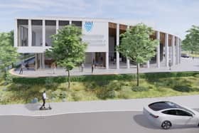 Mid and East Antrim Borough Council is seeking feedback over the plans for a new leisure, health and wellbeing centre based at the St Patrick’s regeneration site in Ballymena.  Image: Mid and East Antrim Borough Council