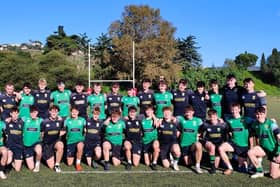Pupils with the Sullivan Upper squad during a recent tour of Portugal. (Photo by Sullivan Upper).