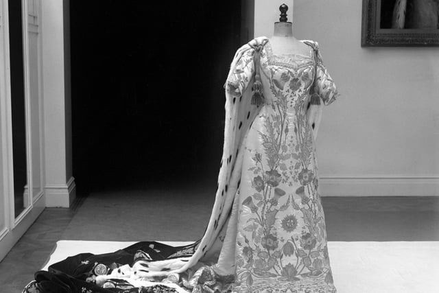 Queen Mary's coronation robe, worn in 1911.