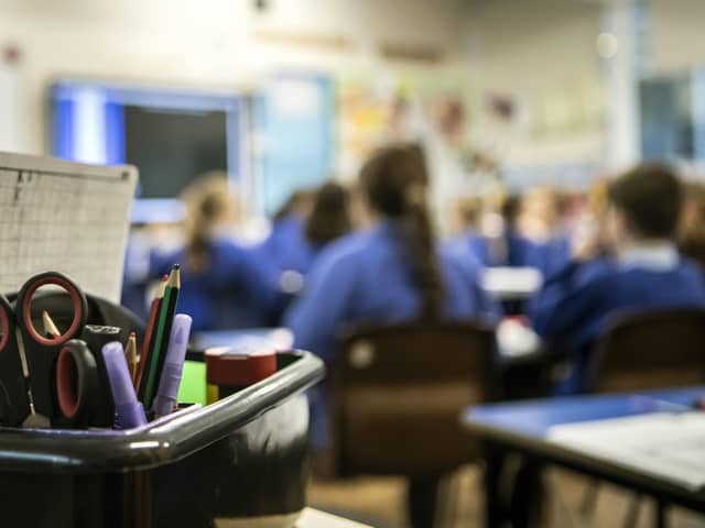 School children during class at a primary school. At least nine children across the UK are known to have died from invasive Strep A infection.