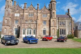 Classic cars line up for Drive It Day at Glenarm Castle, Co Antrim, which will be held on Sunday 21 April 2024