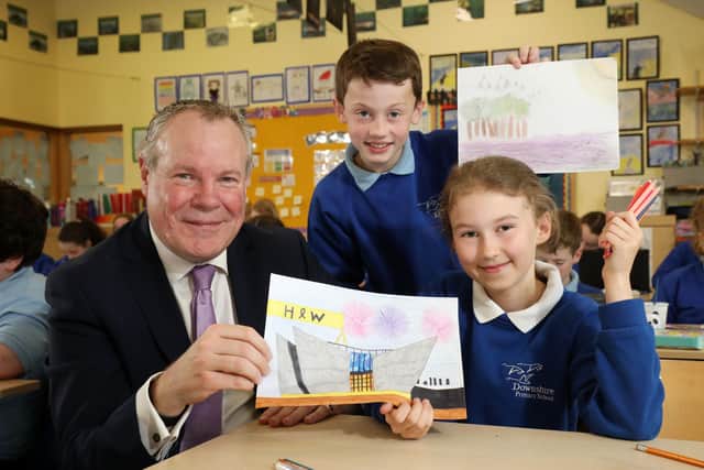Minister Burns visits Downshire Primary School