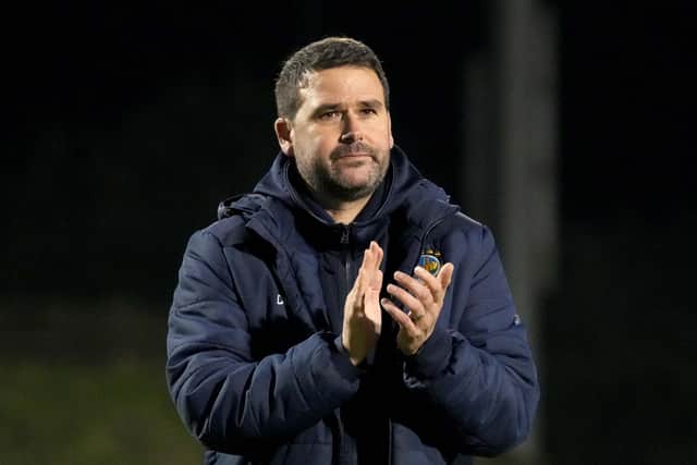 Linfield manager David Healy. (Photo by David Maginnis/Pacemaker Press)