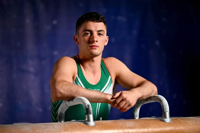 Gymnast Rhys McClenaghan, Newtownards, Down, has been officially selected to represent Team Ireland in Artistic Gymnastics at the Olympic Games in Paris this summer. PIC: Ramsey Cardy/Sportsfile