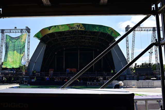 The stage set at Belsonic in Belfast
