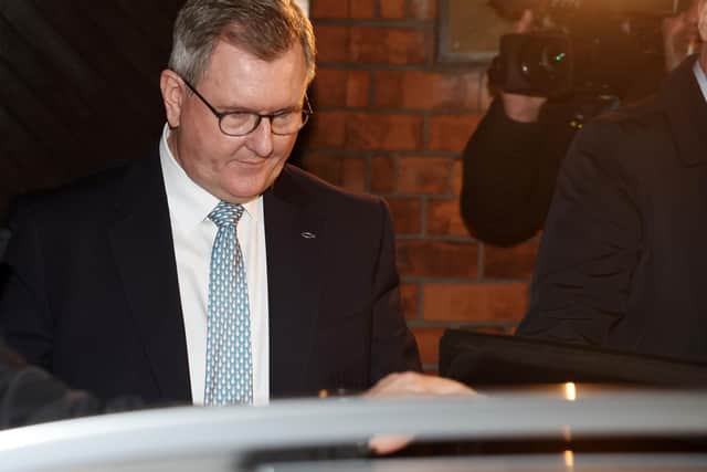 The PSNI statement referred to Sir Jeffrey Donaldson's arrest, without actually naming him. He is reported to be planning to strongly contest the charges against him, which are due to come before a court next month. Picture by Jonathan Porter/PressEye