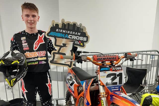 Omagh’s Lewis Spratt was third overall at the Birmingham Arenacross and now holds second place in the AX Supermini championship with one round remaining.