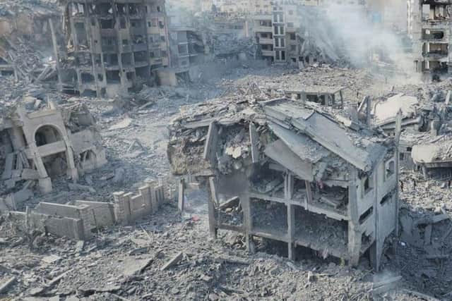 Destruction in Gaza Strip, taken from UNICEF website