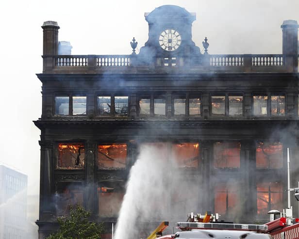 The Primark fire in Belfast city centre in August 2018