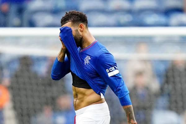 Rangers' Connor Goldson appears dejected at the end of the cinch Premiership match against Aberdeen at Ibrox Stadium, Glasgow. PIC: Jane Barlow/PA Wire