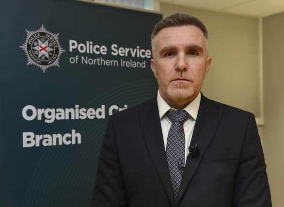 Detective Chief Superintendent Andy Hill, Head of Organised Crime Branch, pictured during a media facility  after the significant operation conducted into human trafficking.  A man and a woman have now appeared in court on charges relating to the raids.