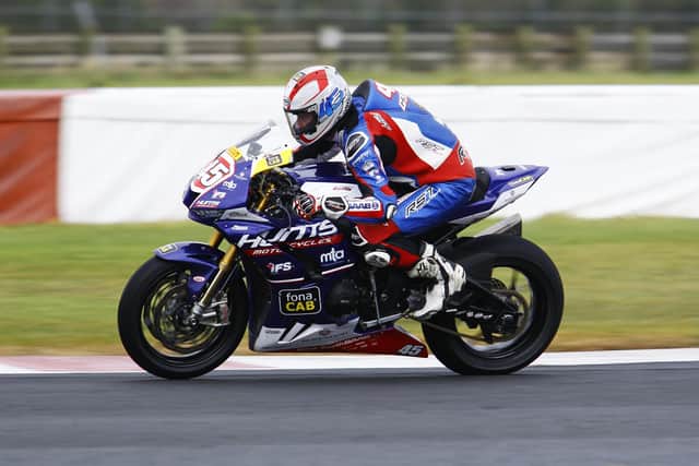Scott Swann won the opening Ulster Superbike race at the Sunflower Trophy meeting at Bishopscourt in Co Down on Friday on the Swann Racing/Hunts Honda