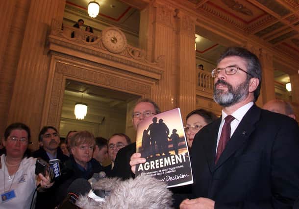 Adams said thousands of people are alive because of the 1998 Good Friday Agreement. But 60% of those who were sent to their graves during the Troubles were victims of the IRA