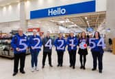 (L-R) Community Champions Robert Wilson (Tesco Newtownbreda) and Anne Ritchie (Tesco Carrickfergus), Michael Nugent, Community Outreach Manager at Northern Ireland Hospice, Community Champions Lesley Kirkpatrick (Tesco Antrim) and Caroline Edmondson (Tesco Bangor at Bloomfield's), Pamela McNeill, Community Fundraising Coordinator at Northern Ireland Hospice, and Community Champion Joanne Young (Tesco Northcott).