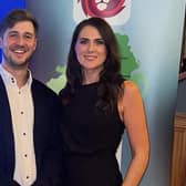 An app created by tech firm Roam NI and aimed at boosting footfall at every retail, hospitality and public venue in Northern Ireland is investing £600,000 in its Digital High Street initiative. Pictured are Andrew Bartlett and Belfast-based businesswoman Edel Scanlon