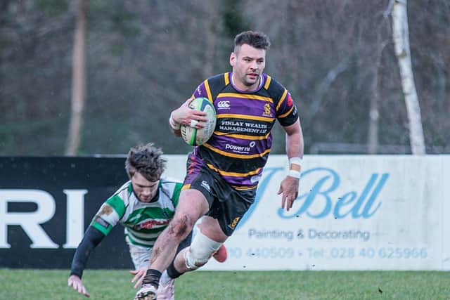 Paul Pritchard on show for Instonians. (Photo by Instonians Rugby Club)