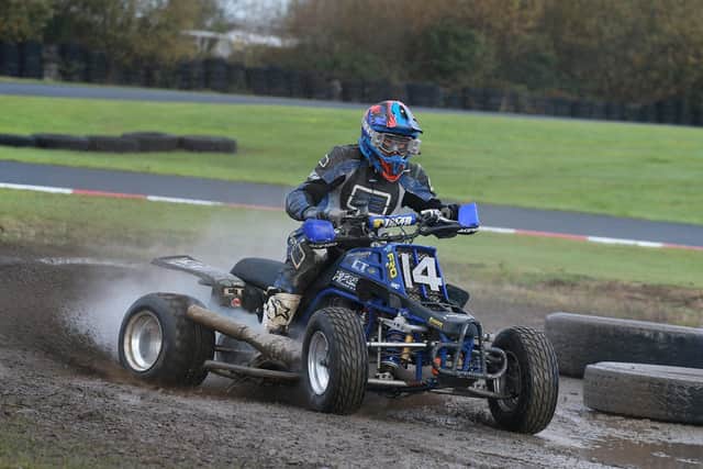 Comber’s Justin Reid dominated the quad class at the opening round of the winter series at Nutts Corner.