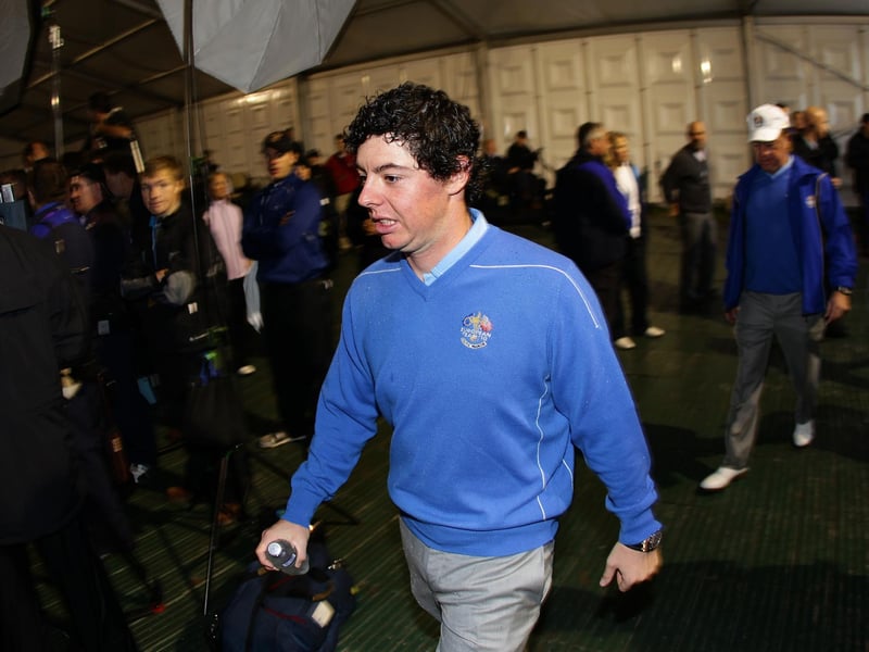 2010 Ryder Cup Practice Day 29/9/2010Rory McIlroy arrives for the official team photographMandatory Credit ©INPHO/Cathal Noonan  *** Local Caption ***