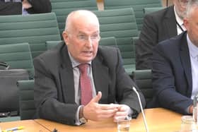 Superintendent Gerry Murray, chairperson of the Catholic Police Guild of Northern Ireland, answering questions in front of the Northern Ireland Affairs Select Committee, in the House of Commons, London, on the subject of PSNI data breaches