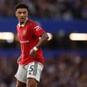 Jadon Sancho has not played for Manchester United since October 22. (Photo by Manchester United/Manchester United via Getty Images)