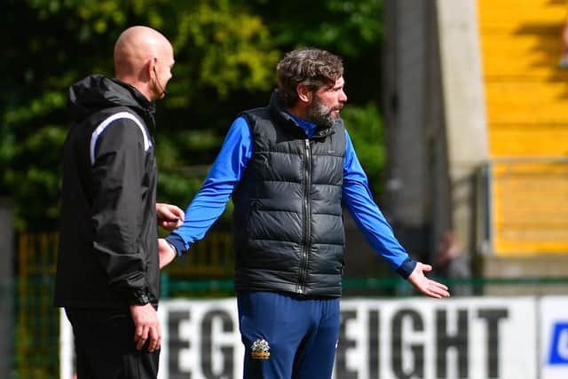 Glenavon manager Gary Hamilton was left baffled by the performance of his team at Solitude, Belfast. PIC: Andrew McCarroll/ Pacemaker Press
