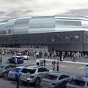 Any future games at a redeveloped Casement Park could be subject to similar anti-hooligan measures in place at football games . Photo: Ulster GAA