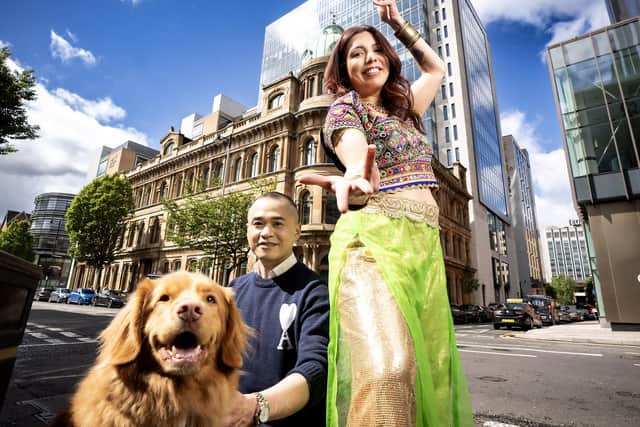Lawrence Geoffrey Tingson, Linen Quarter BID Healthy and Sustainable Manager and Lauren Martin, BollyFit Dance Instructor at ArtsEkta.