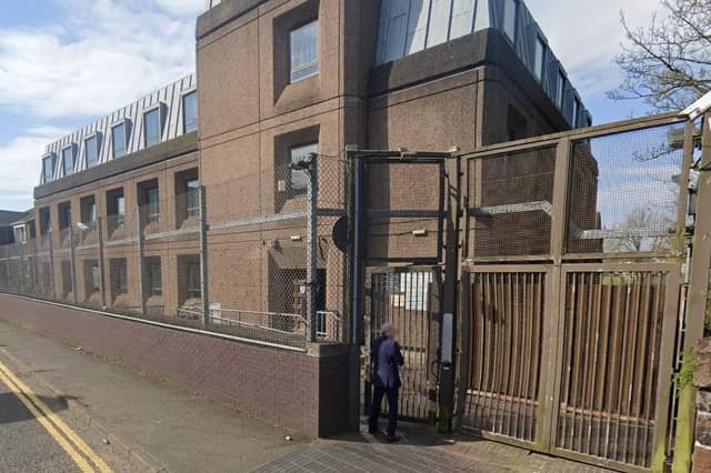 The defendant was charged with intimidating a witness in Ballymena courts.