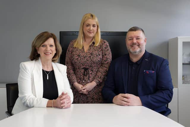 Pictured is Sara Callanan, managing director, Elevator, Cliodhna Kernohan, director, Elevator and Michael McCrory, head of consumer PR at Elevator
