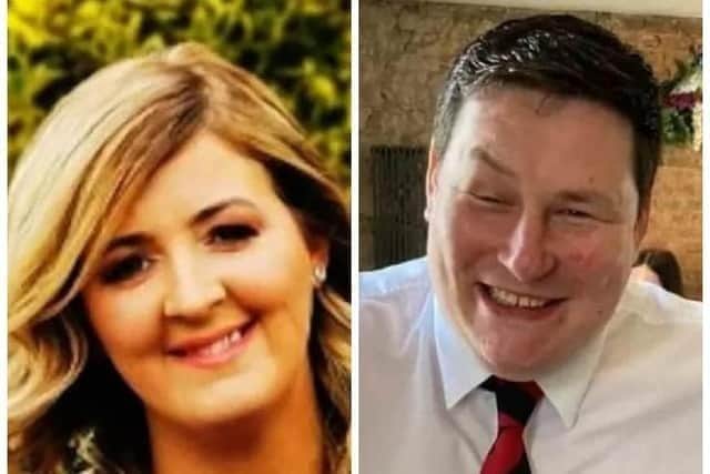 Ciera Grimley, who died a week after the collision near Markethill which also killed her husband Patrick. She was laid to rest beside him today.