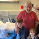 Eugene Rankin with his family following his stroke four years ago