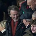 Sir Jim Ratcliffe talking to Sir Alex Ferguson at Old Trafford in January. (Photo by Martin Rickett/PA Wire)