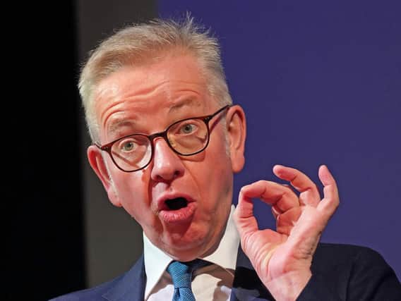 Speakers at the event will include Business and Trade Secretary Kemi Badenoch, Mr Heaton-Harris, Levelling Up Secretary Michael Gove (pictured) and US Economic Envoy to Northern Ireland Joseph Kennedy III