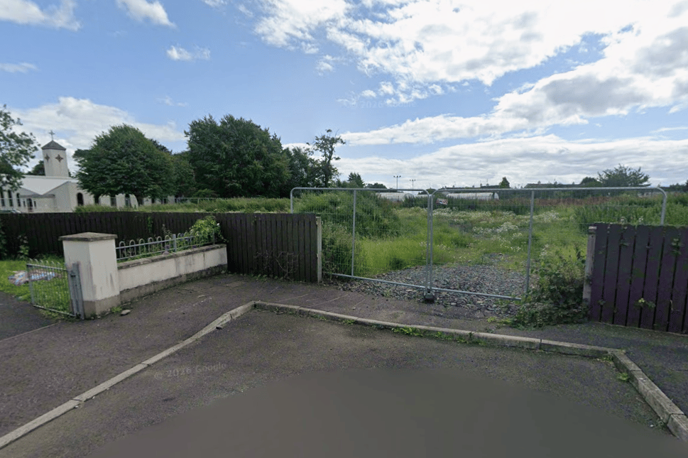 The development is slated for empty land next to a church. Image: Google