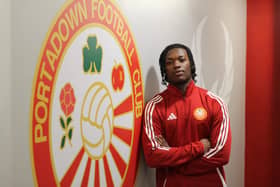 Portadown have confirmed the signing of Gideon Tetteh. (Photo by Portadown FC)