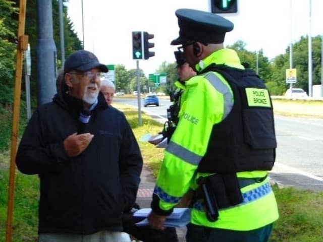 The PSNI asked retired Baptist Pastor Clive Johnston to leave the abortion clinic buffer zone in Coleraine on Sunday 7 July 2024.