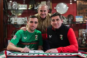 Joe Thomson was one of Glentoran's headline signings during the recent transfer window. (Photo by Glentoran FC)